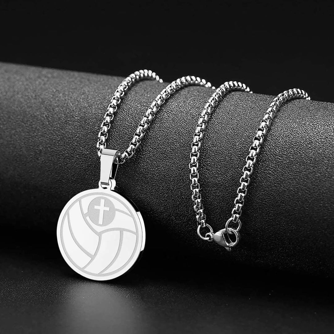 Christianartworkshop Sports Prayer Pendant Necklace: Philippians 4:13 & Sport Icon for Daily Carry - image 3