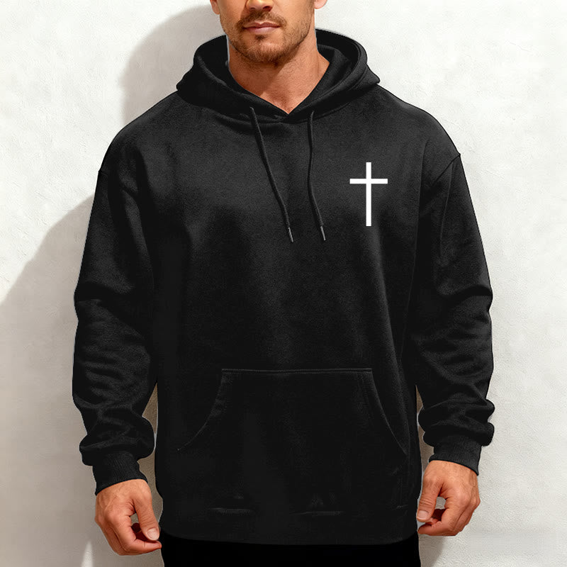Christianartworkshop Quotation Style Bold Faith in Philippians 413 Fleece Lined Polyester Hoodie - image 9