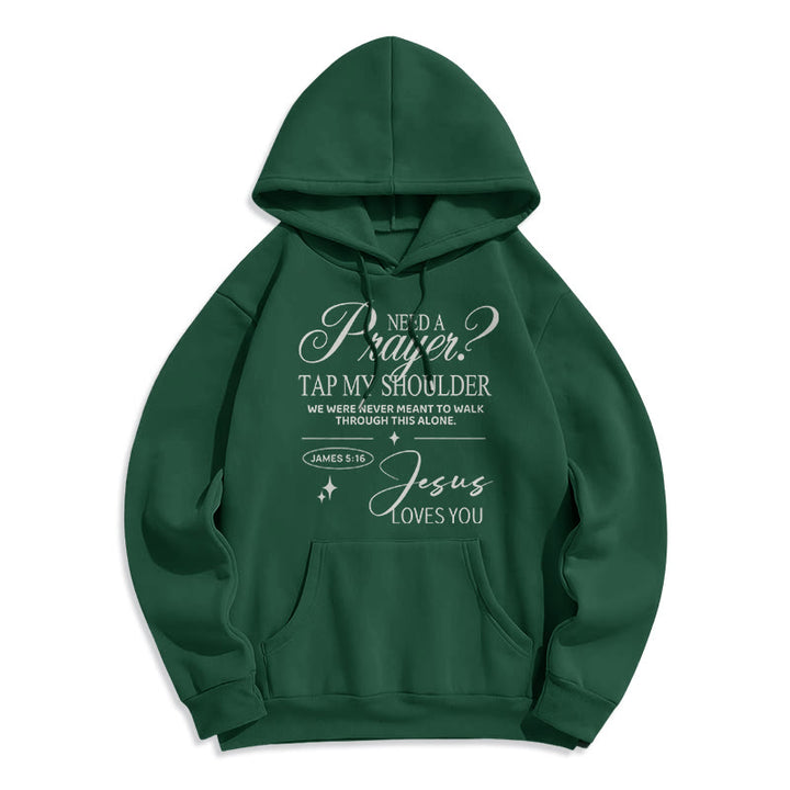 Christianartworkshop James 5:16 & Prayer Fleece Lined Polyester Hoodie - Green - 2XL - image 7