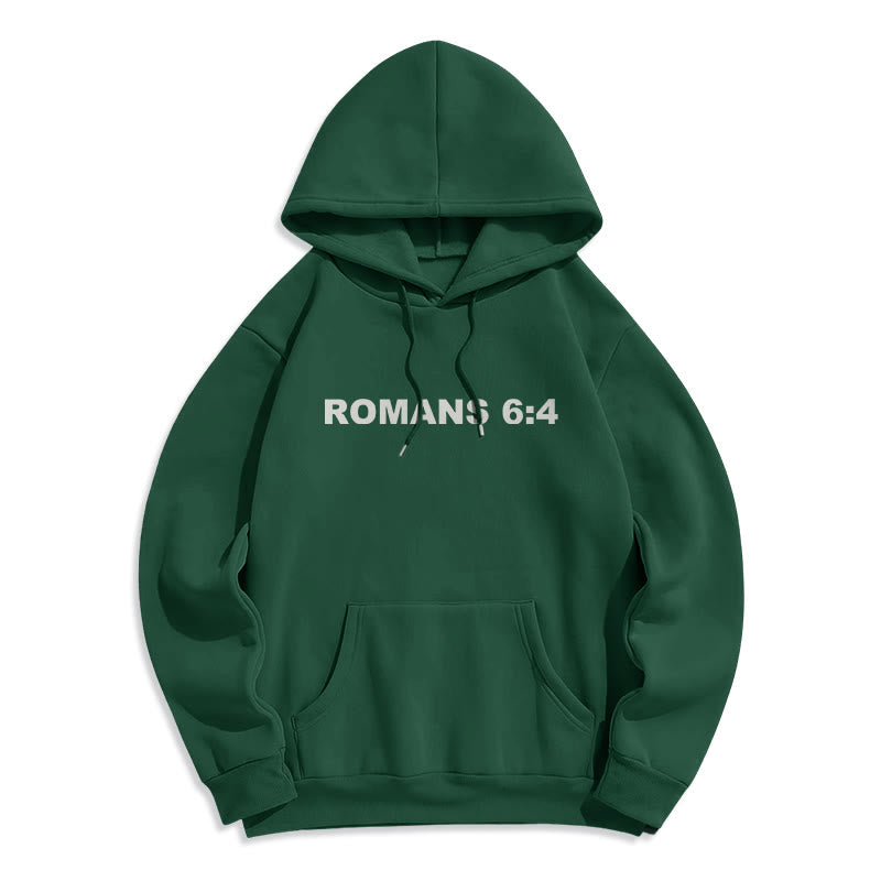 Christianartworkshop Romans 6:4 Raised to Life Fleece Lined Polyester Hoodie - image 7