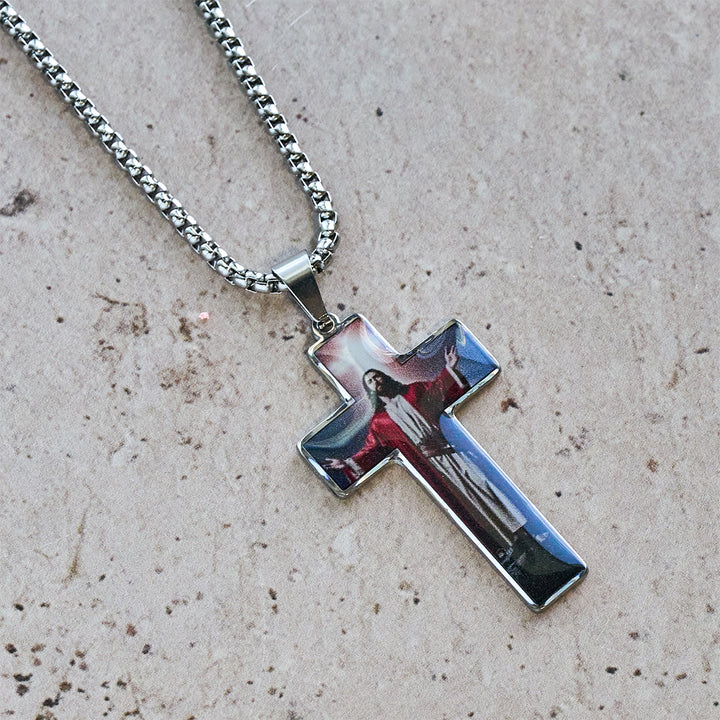 Christianartworkshop Stained-Image Cross Necklace: Artful Faith Close to the Heart - image 4