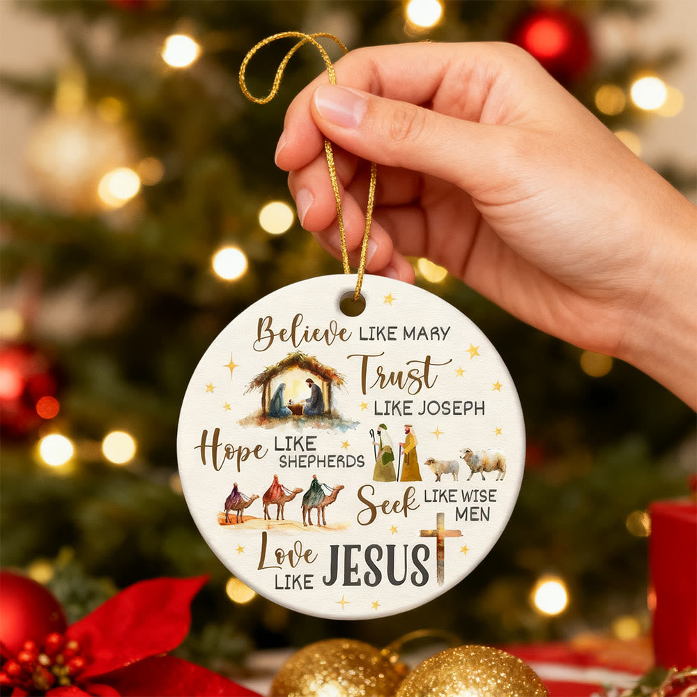 Christianartworkshop Heartfelt Nativity Phrase Ornament: Constant Grace Reminder for Homes - image 2