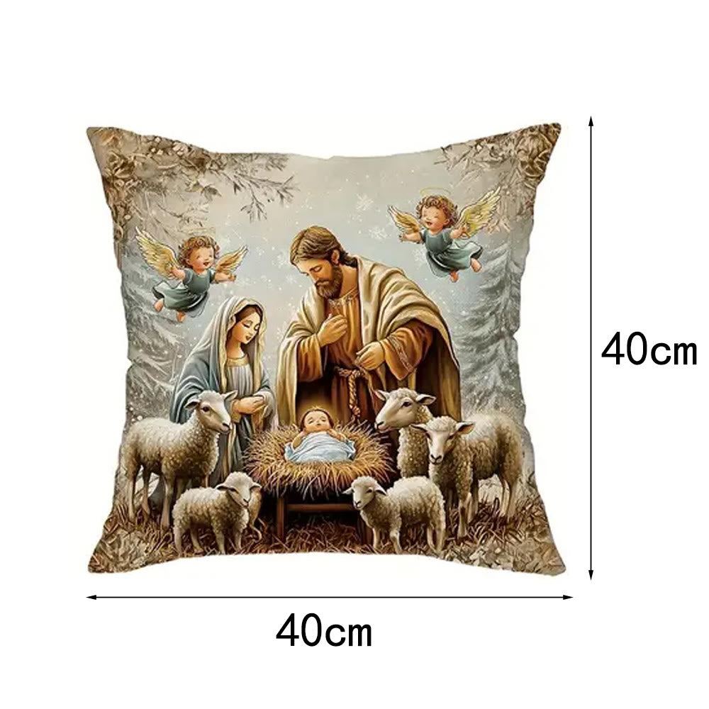 Christianartworkshop Nativity Themed Pillow of 4: Quiet Companion for Living Areas - image 6