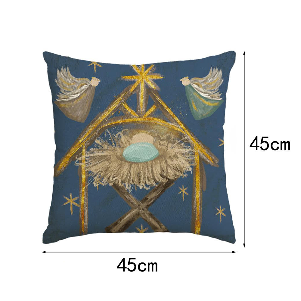 Christianartworkshop Holy Night Pillow Set: Stylish Faith Token for Cozy Decor - A - 45*45cm - image 6