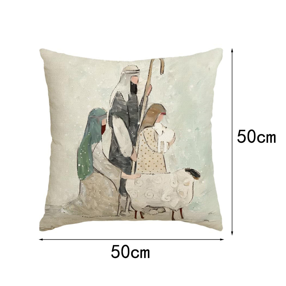 Christianartworkshop Holy Night Pillow Set: Stylish Faith Token for Cozy Decor - C - 50*50cm - image 13