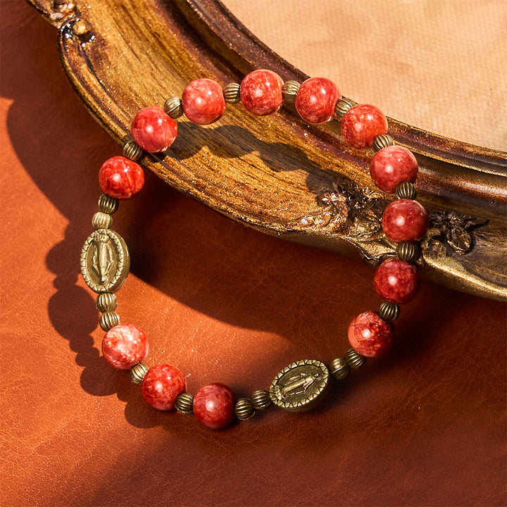 Christianartworkshop Oil-Painting Glass Rosary, Bracelet: Faith & Grace Reminder for Quiet Moments - image 15
