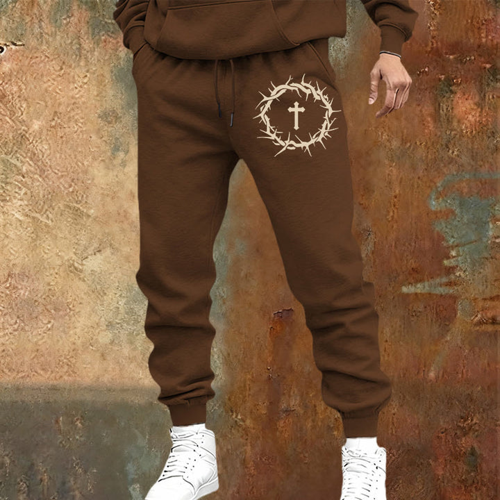 Christianartworkshop Crown of Thorns & Cross Sweatpants: Comfort Woven with Redemptive Grace - image 9