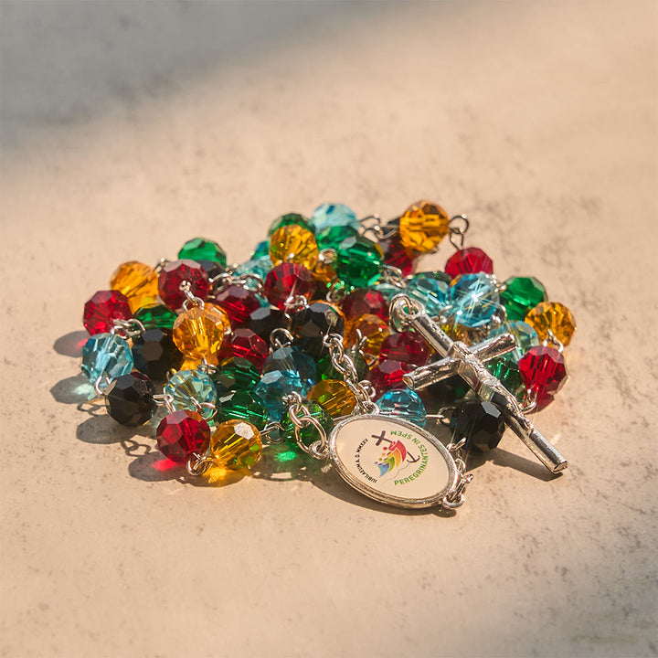 Christianartworkshop Colorful Bead Rosary: Thoughtful Gift of Devotion & Light - Multicolor Rosary - image 0