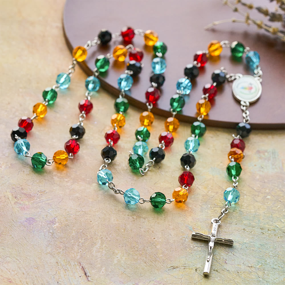 Christianartworkshop Colorful Bead Rosary: Thoughtful Gift of Devotion & Light - image 2