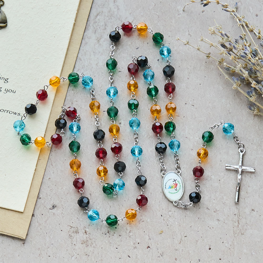 Christianartworkshop Colorful Bead Rosary: Thoughtful Gift of Devotion & Light - image 3