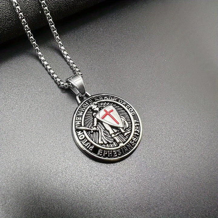 Christianartworkshop Ephesians 6 Necklace: Quiet Reminder of Spiritual Strength - Silver - image 1