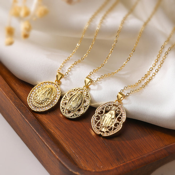 Christianartworkshop Our Lady Three-Design Necklace: Steady Companion for Quiet Routines - image 0