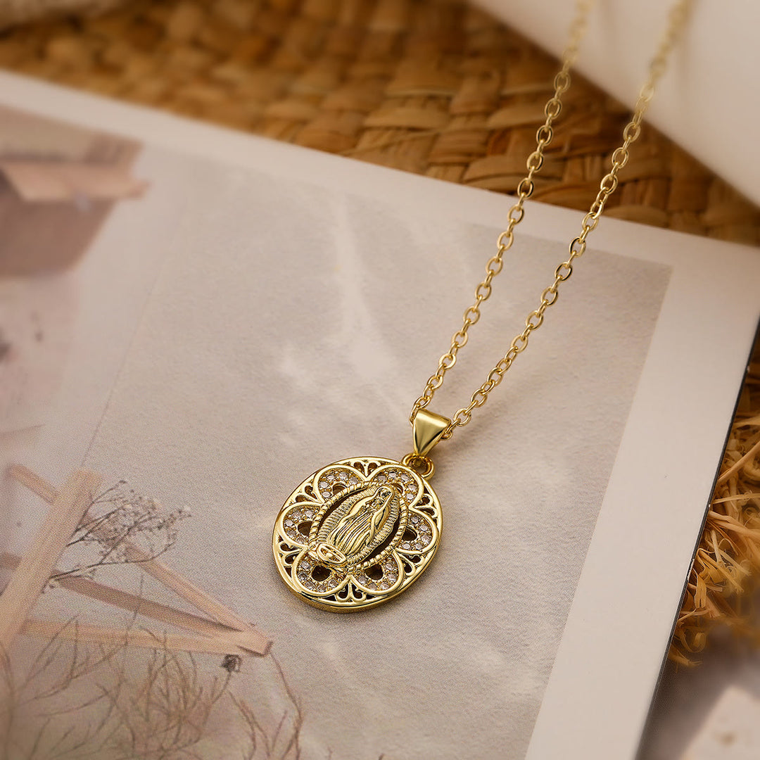 Christianartworkshop Our Lady Three-Design Necklace: Steady Companion for Quiet Routines - A - image 1