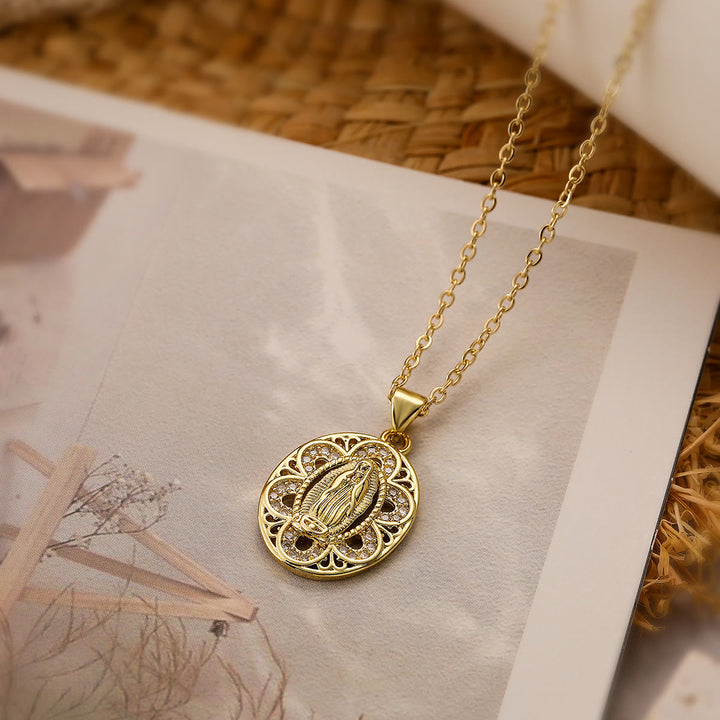 Christianartworkshop Our Lady Three-Design Necklace: Steady Companion for Quiet Routines - A - image 1