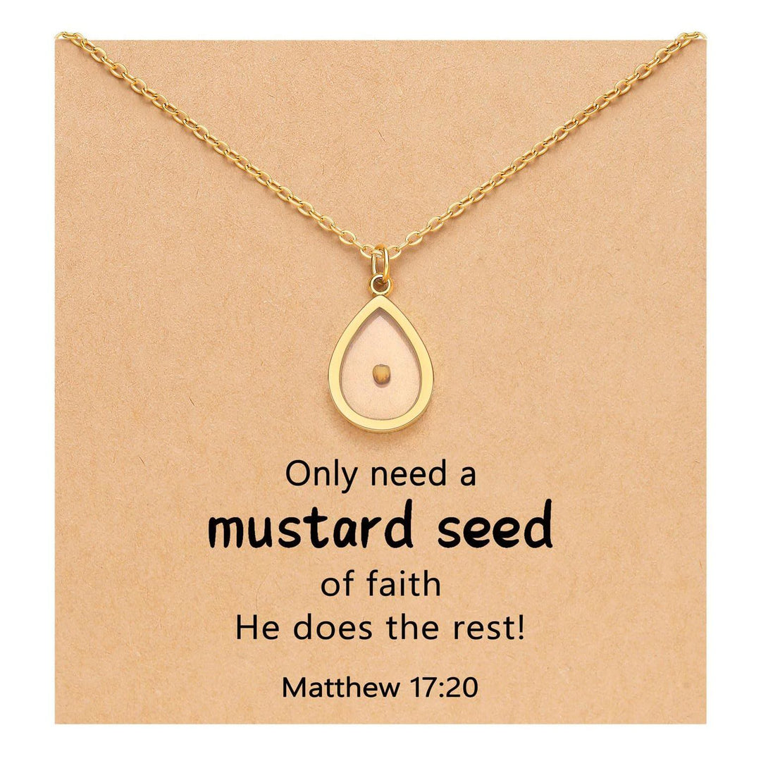 Christianartworkshop Matthew 17:20 Multi-Shaped Mustard Seed Pendant: Quiet Reminder of Faith’s Power - Drop - image 2