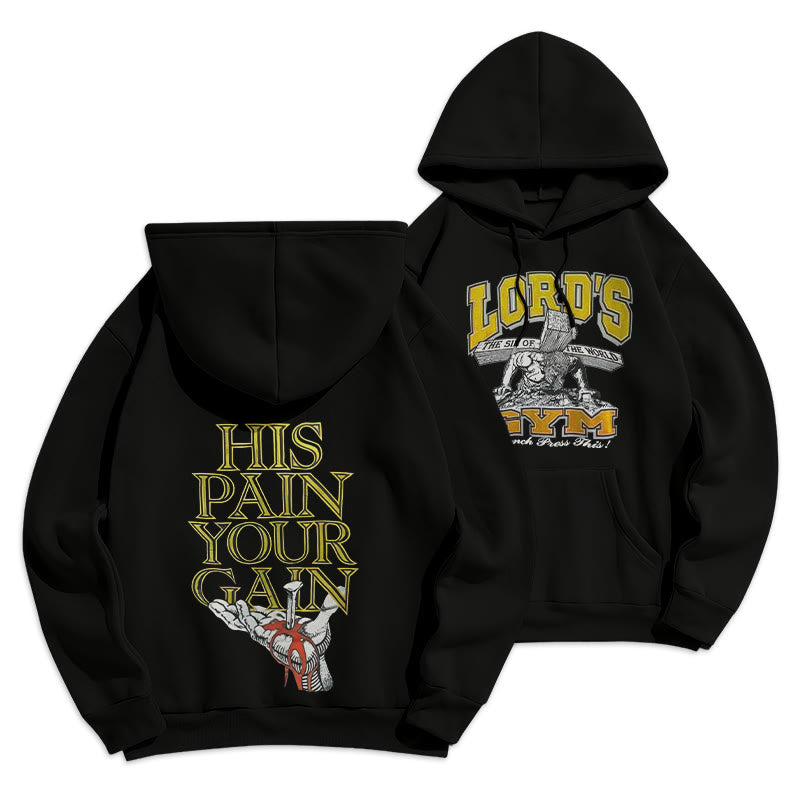 Christianartworkshop LORD’S GYM Redemption Fleece Lined Polyester Hoodie - Black - 2XL - image 13