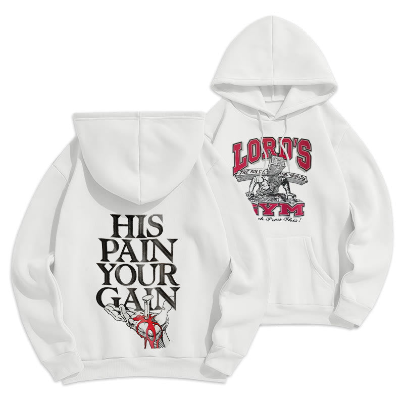 Christianartworkshop LORD’S GYM Redemption Fleece Lined Polyester Hoodie - White - 2XL - image 16
