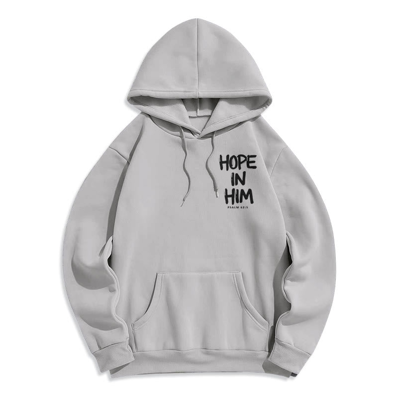 Christianartworkshop Hope in Him Psalm 62:5 Fleece Lined Polyester Hoodie: His Hope in Every Wear - image 20
