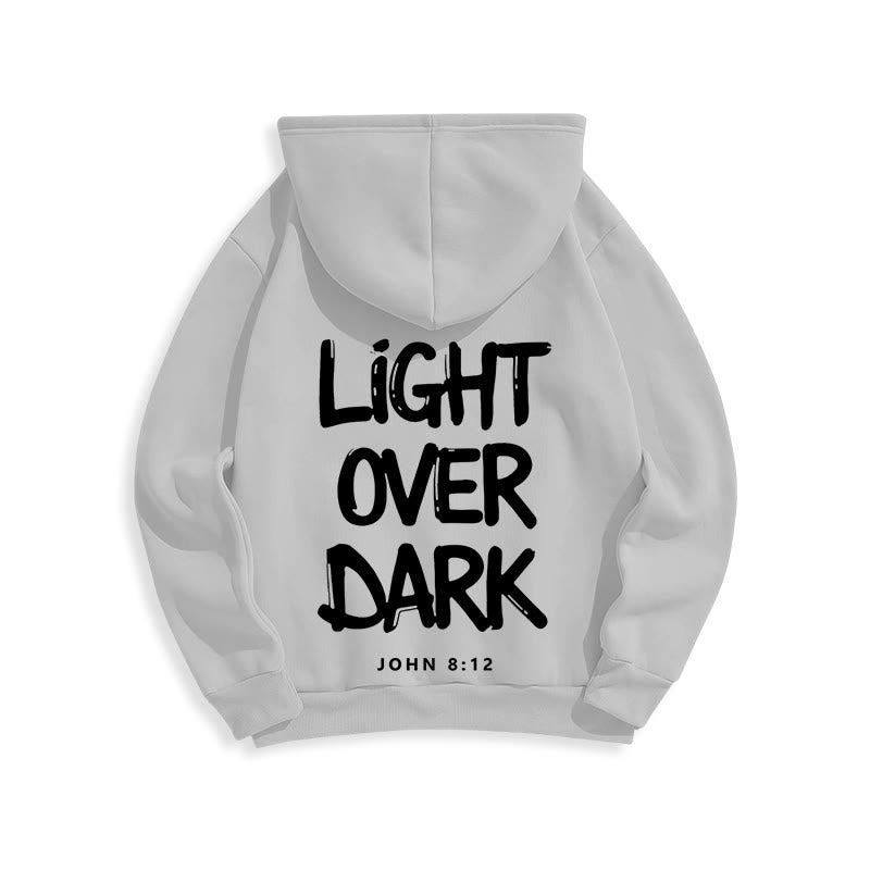 Christianartworkshop Light Over Dark John 8:12 Fleece Lined Polyester Hoodie - image 24