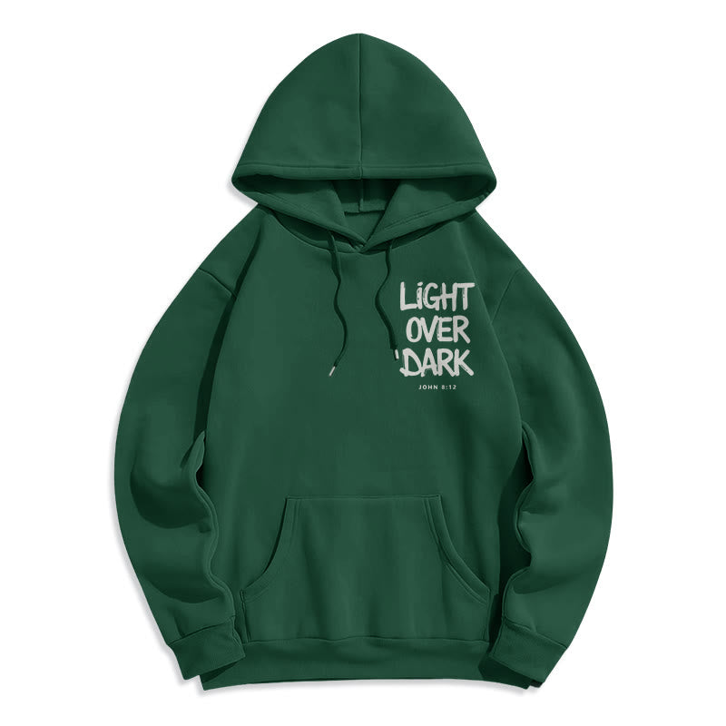Christianartworkshop Light Over Dark John 8:12 Fleece Lined Polyester Hoodie - image 11