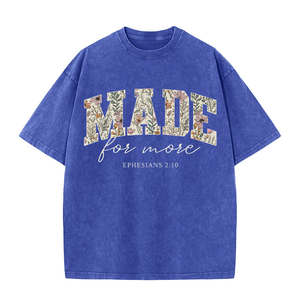 Christianartworkshop Made for More Washed T-Shirt - Navy Blue - 4XL - image 3
