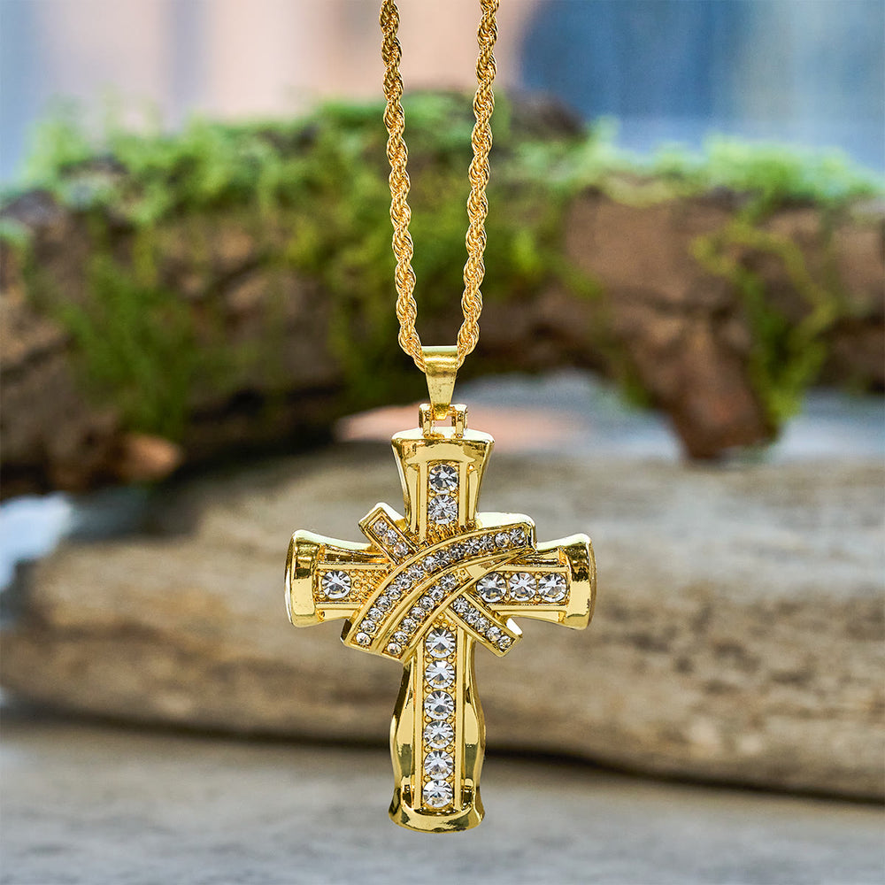 Christianartworkshop Two-color Grace & Glory Baroque Radiance Cross Necklace - image 1