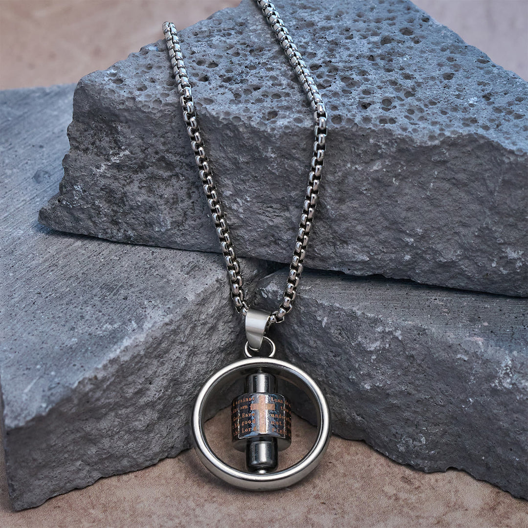Christianartworkshop Rotating Cross Scripture Necklace: Constant Faith Companion for Wearers - image 1