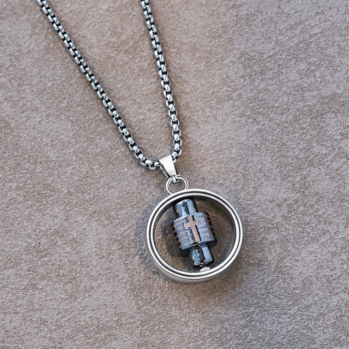 Christianartworkshop Rotating Cross Scripture Necklace: Constant Faith Companion for Wearers - image 3
