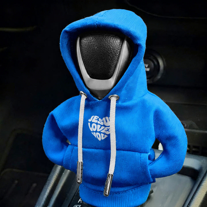 Christianartworkshop Jesus Loves You Hoodie Car Shift Cover: Message of Love on the Road - image 9
