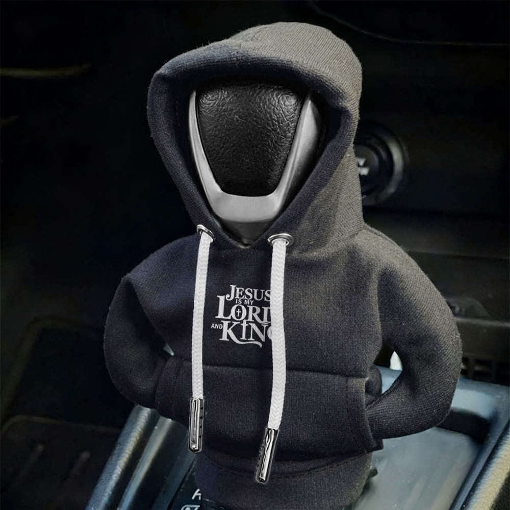 Christianartworkshop Jesus Lord and King Hoodie Car Shift Cover: A Royal Declaration - image 1