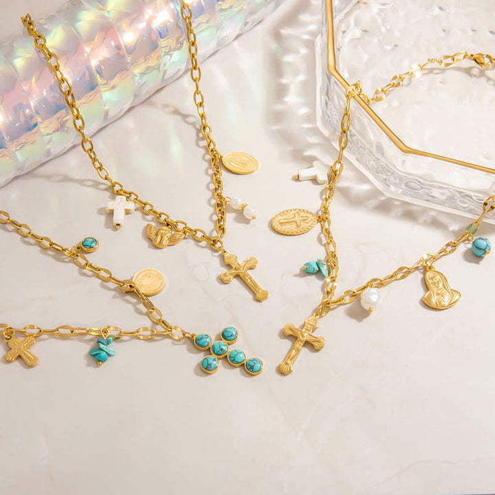 Christianartworkshop Three-Style Cross & Medal Necklace: Delicate Devotion for Daily Wear - image 3