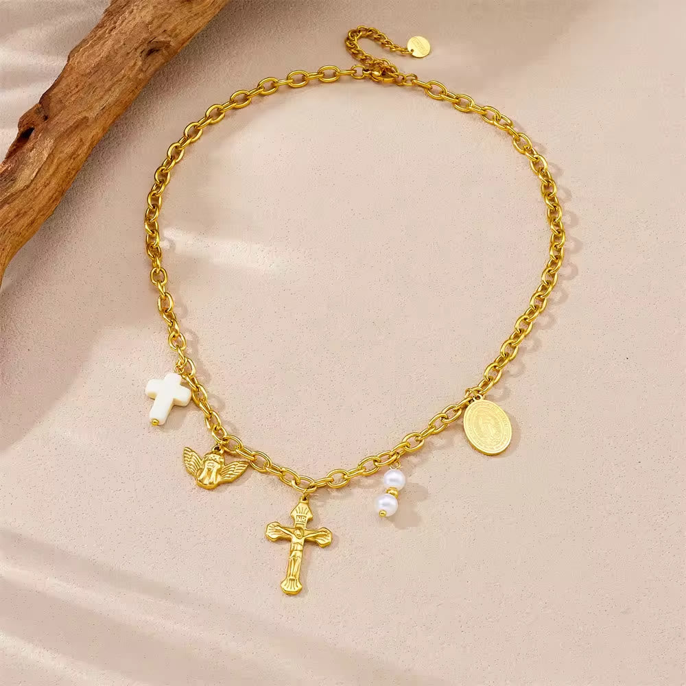 Christianartworkshop Three-Style Cross & Medal Necklace: Delicate Devotion for Daily Wear - image 7