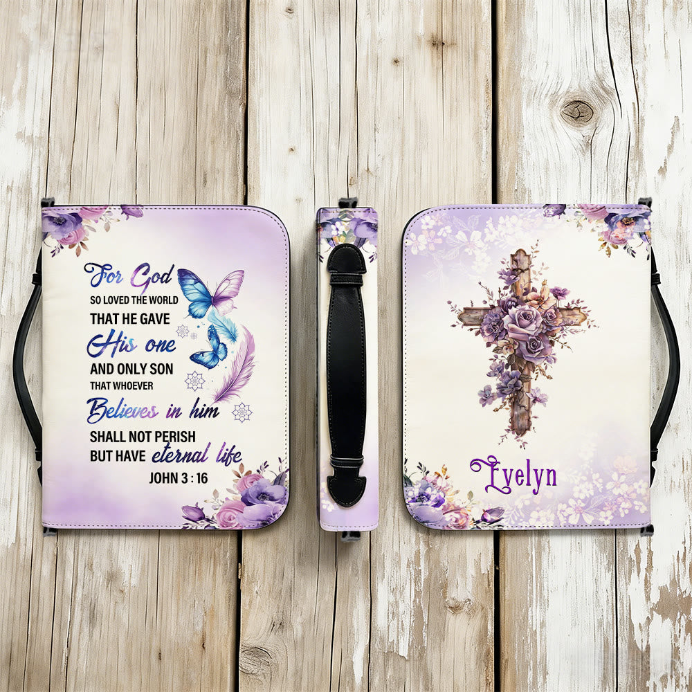 Christianartworkshop John 3:16 Cross Bible Cover: Tender Love for His Word - image 9
