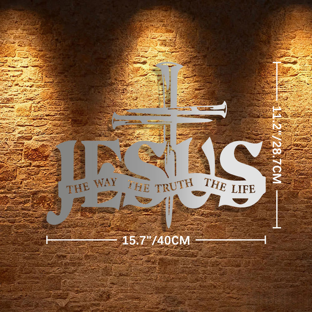 Christianartworkshop Faithful Jesus & Cross Design Metal Wall Decor Home Decoration - image 27