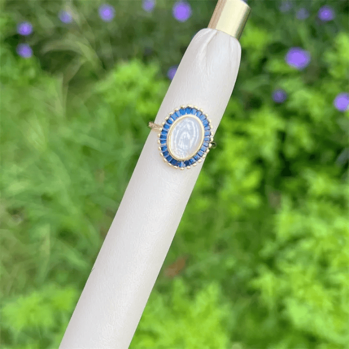 Christianartworkshop Multi-Tone Zircon Our Lady Ring: Soothing Grace for Busy Days - Blue(Suitable for US sizes 6-11) - image 5