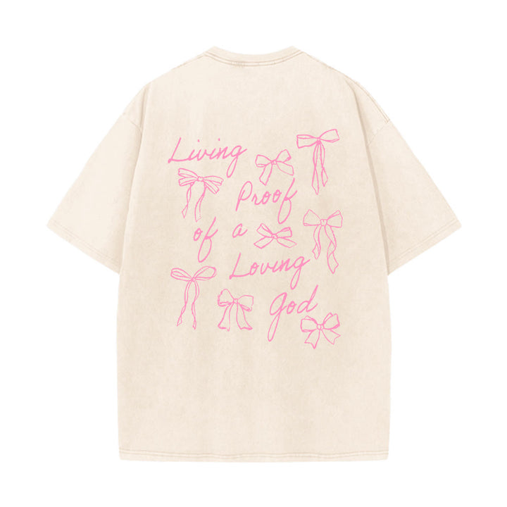 Christianartworkshop Living Proof Of A Loving God Unisex Washed T-shirt - image 0