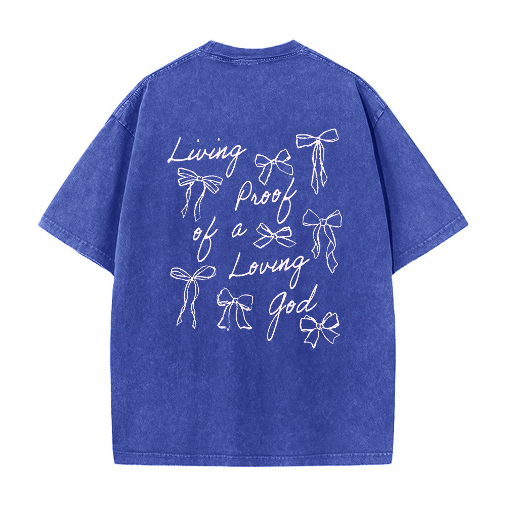 Christianartworkshop Living Proof Of A Loving God Unisex Washed T-shirt - image 6