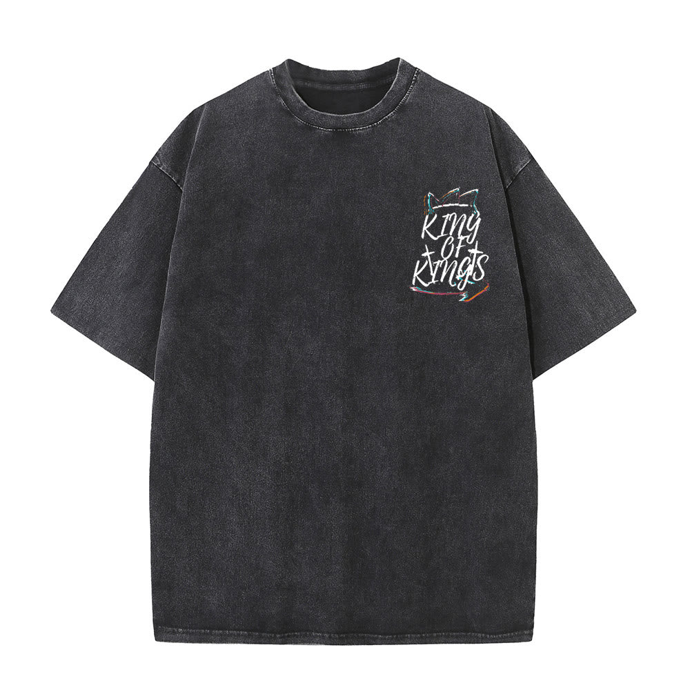 Christianartworkshop King Of Kings Unisex Washed T-shirt - image 1
