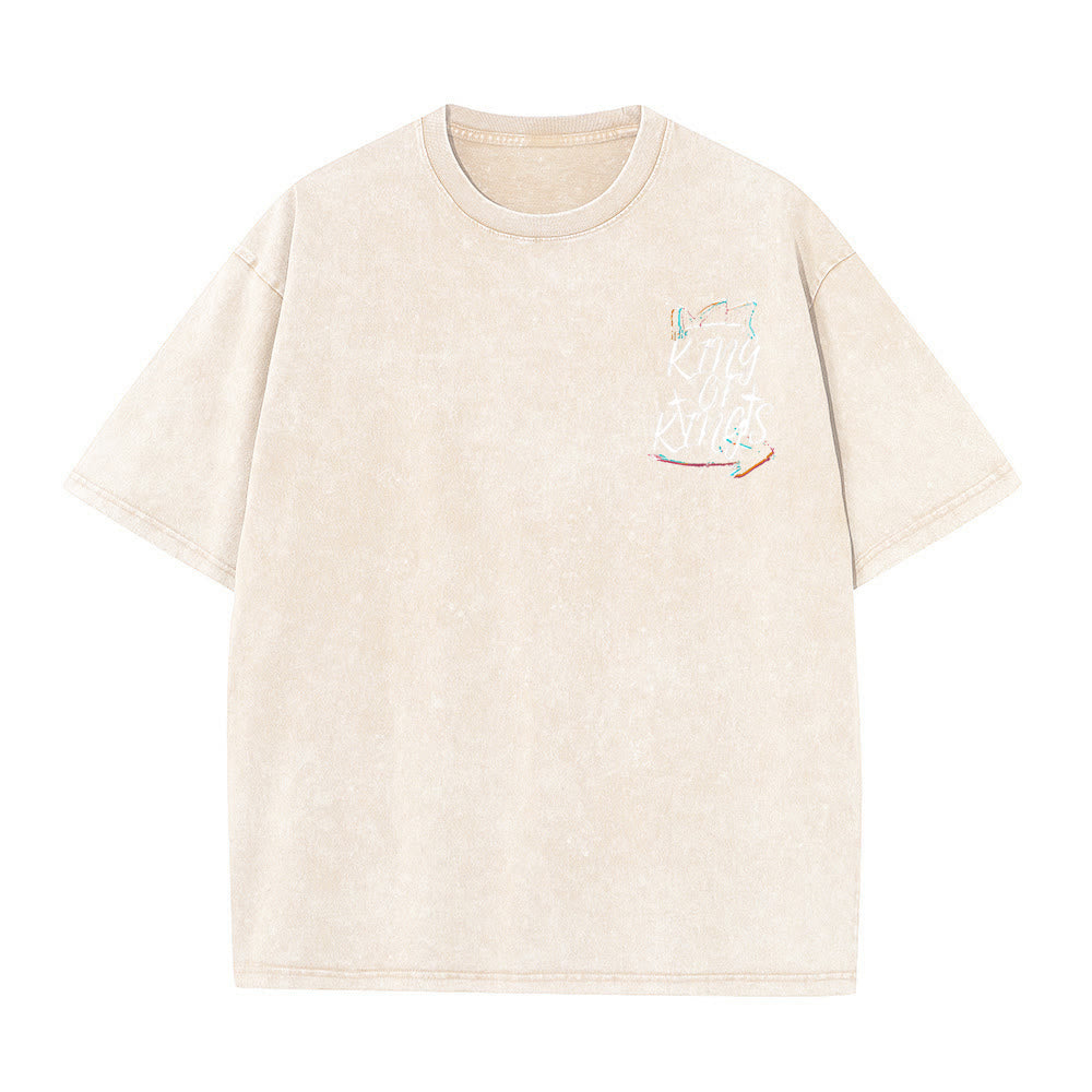 Christianartworkshop King Of Kings Unisex Washed T-shirt - image 4