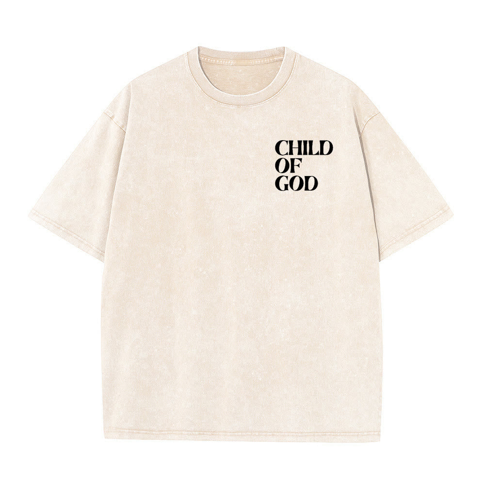 Christianartworkshop Child of God Graphic Unisex Washed T-Shirt - image 1