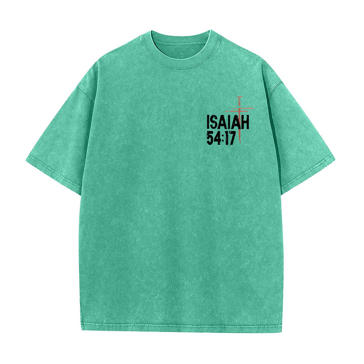 Christianartworkshop No Weapon Formed Against Me Graphic Unisex Washed T-Shirt - image 14