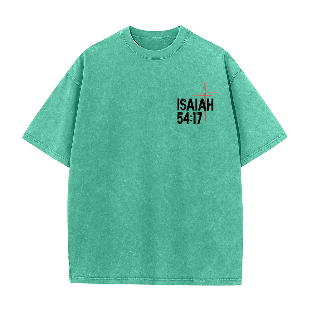 Christianartworkshop No Weapon Formed Against Me Graphic Unisex Washed T-Shirt - image 15