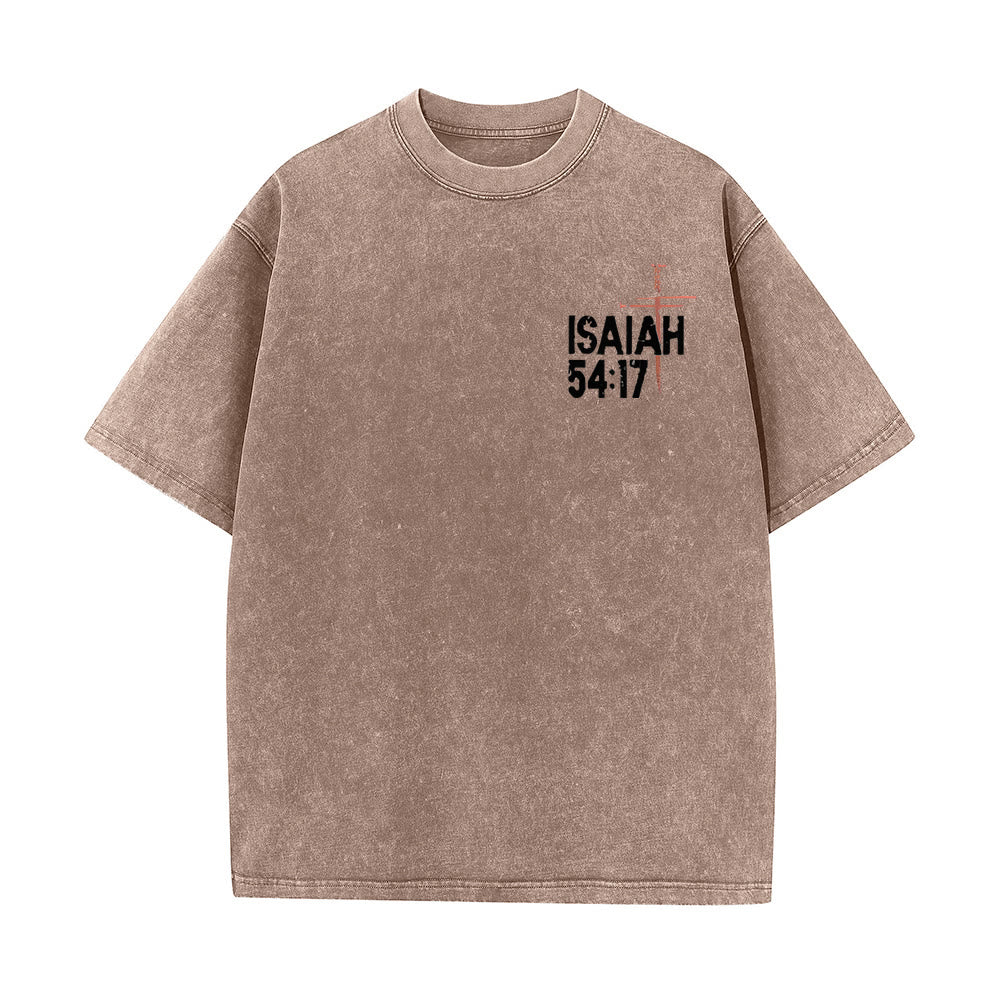 Christianartworkshop No Weapon Formed Against Me Graphic Unisex Washed T-Shirt - image 8