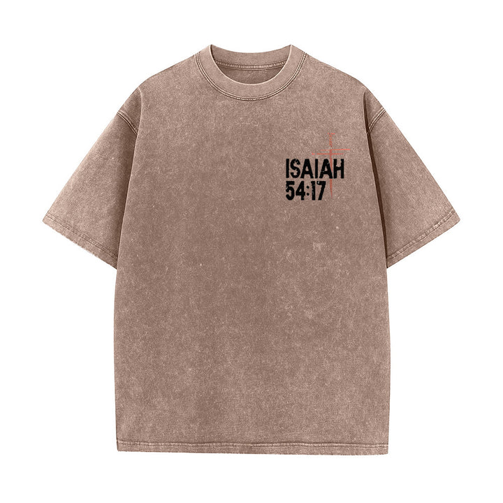 Christianartworkshop No Weapon Formed Against Me Graphic Unisex Washed T-Shirt - image 9