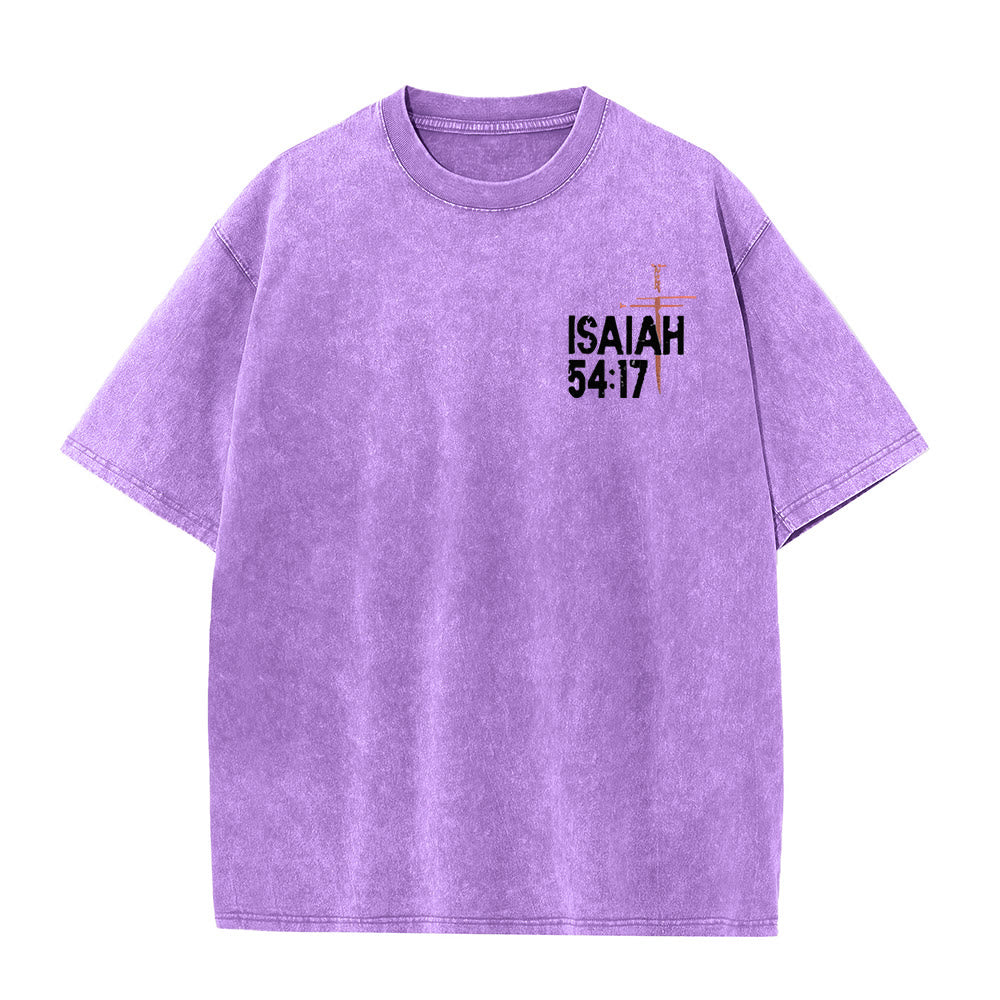 Christianartworkshop No Weapon Formed Against Me Graphic Unisex Washed T-Shirt - image 19