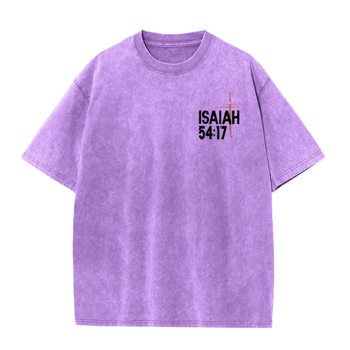 Christianartworkshop No Weapon Formed Against Me Graphic Unisex Washed T-Shirt - image 19