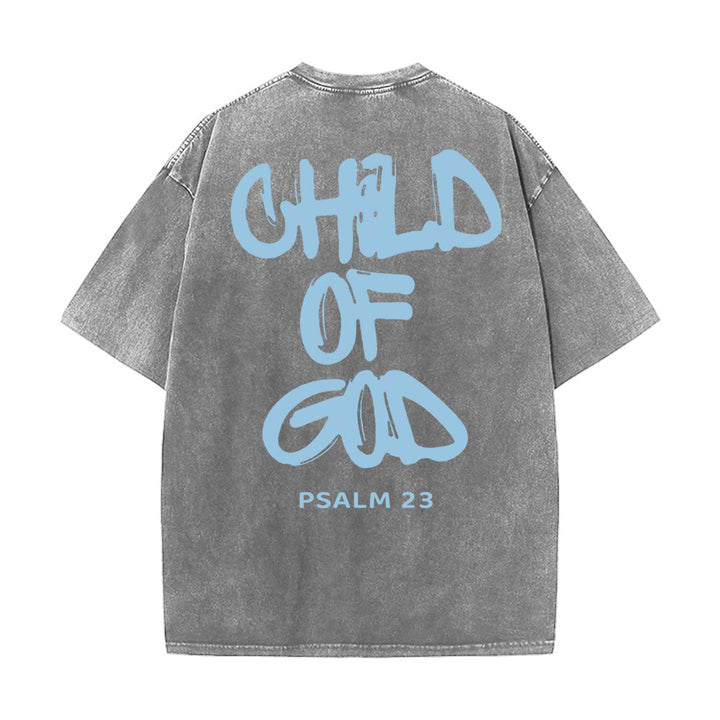 Christianartworkshop "CHILD OF GOD" Washed T-Shirt - Grey - 5XL - image 17