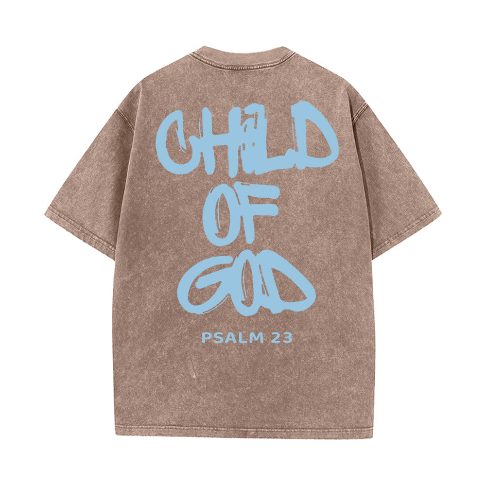 Christianartworkshop "CHILD OF GOD" Washed T-Shirt - Khaki - 5XL - image 15
