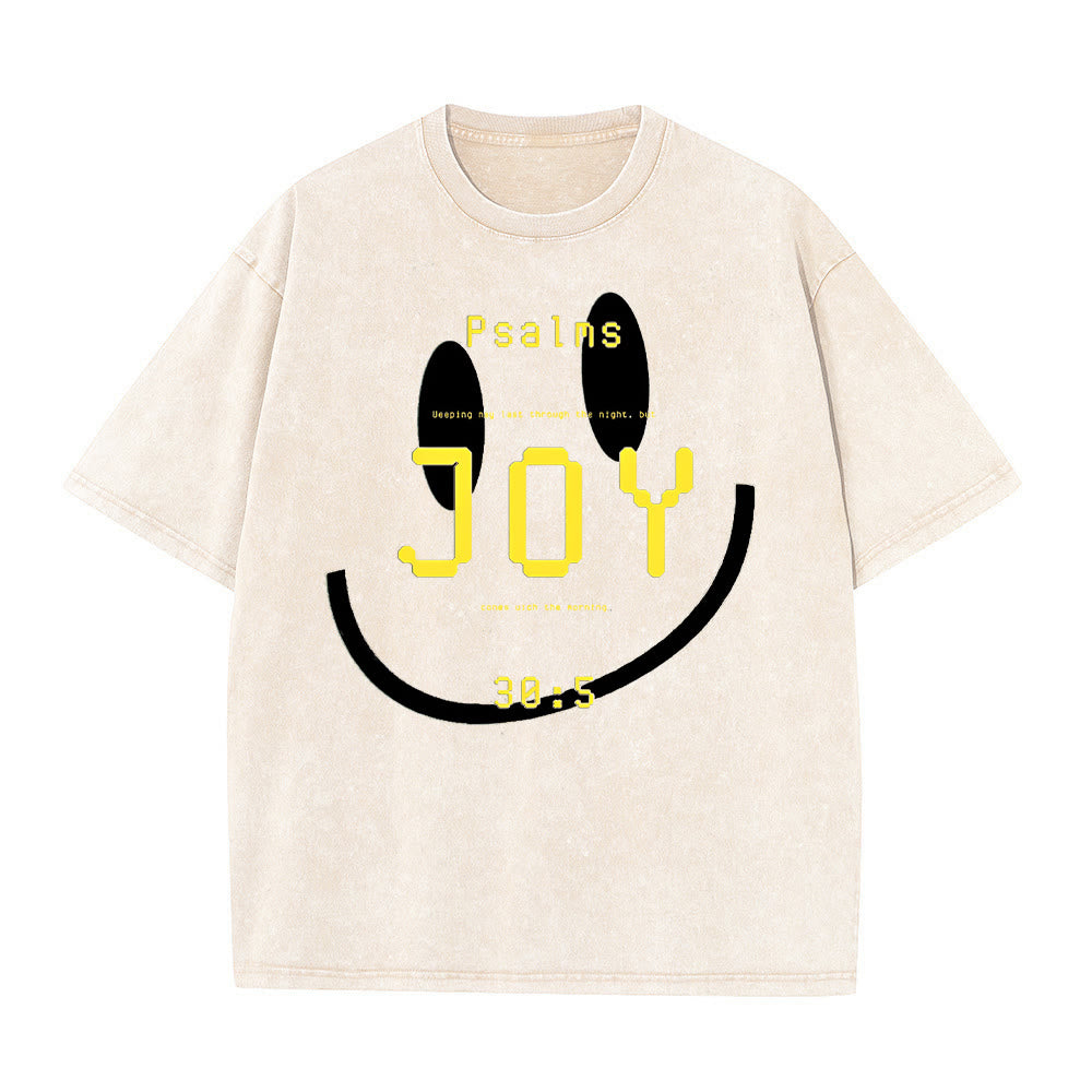Christianartworkshop Joy Psalm 30:5 Unisex Washed T-Shirt - Apricot - 5XL - image 8