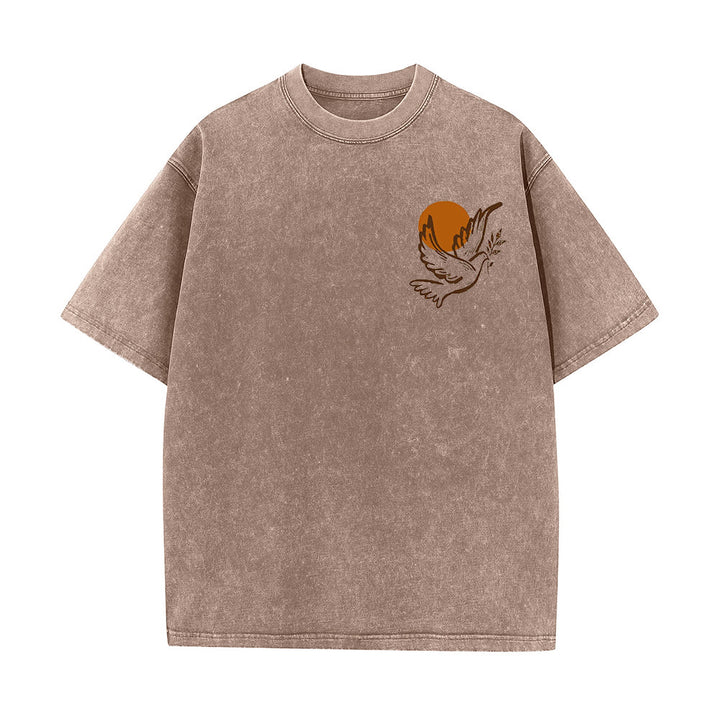 Christianartworkshop Spirit of the Lord and Freedom Unisex Washed T-Shirt - image 15
